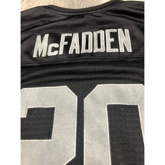 NFL Reebok Oakland Los Angeles Raiders #20 Mcfadden Black Jersey Women’s Medium - Picture 3 of 5
